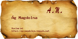 Ág Magdolna névjegykártya