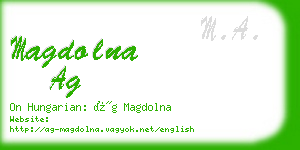 magdolna ag business card